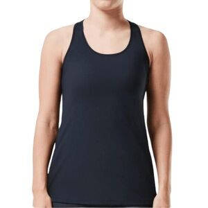 SPANX TRANSFORMATION TANK IN BLACK - MOUSTURE WICKING TECH SIDE ZIPPERS SZ L